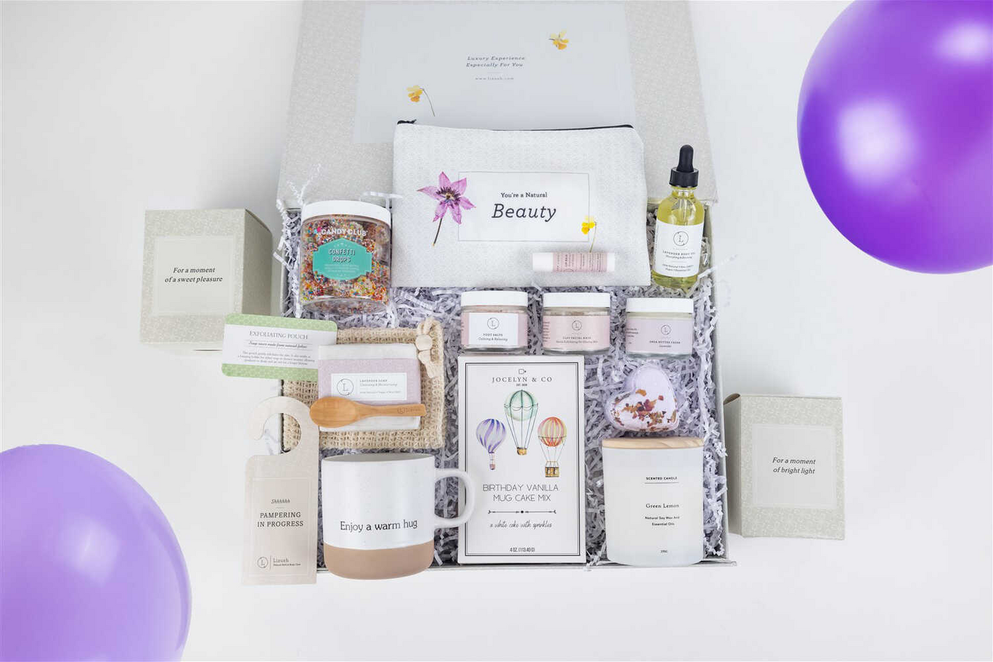 Birthday Gift Basket, Pampering Birthday Gift Box, Mother's Day Gift Basket,