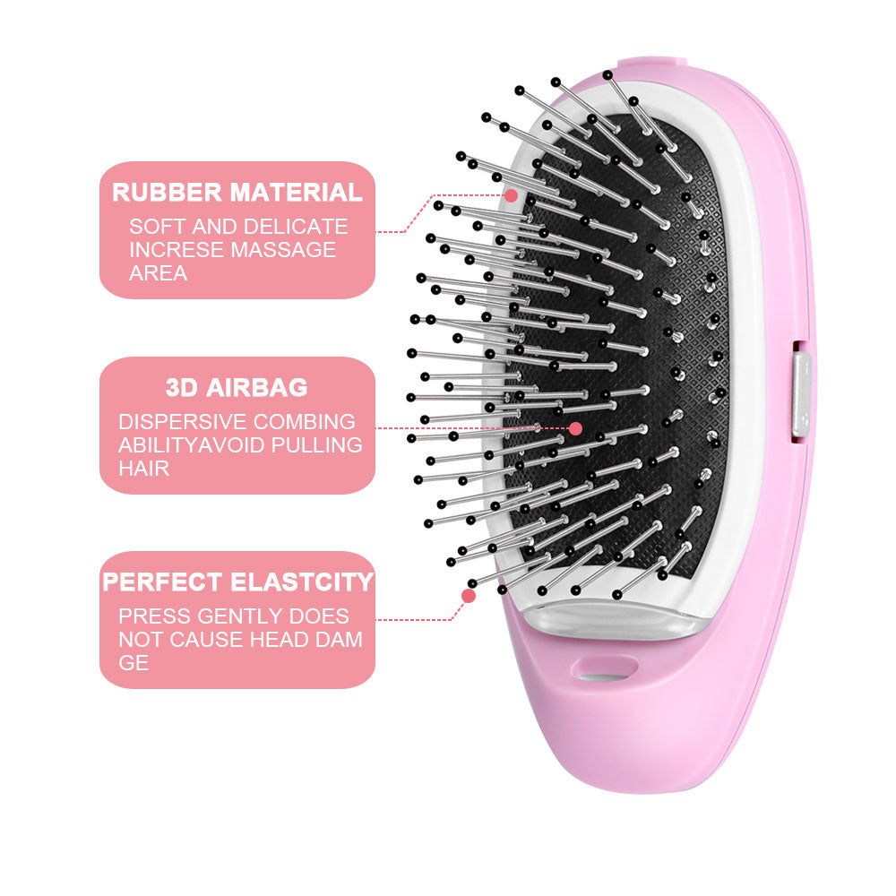 Portable Electric Ionic Hairbrush Negative Ions