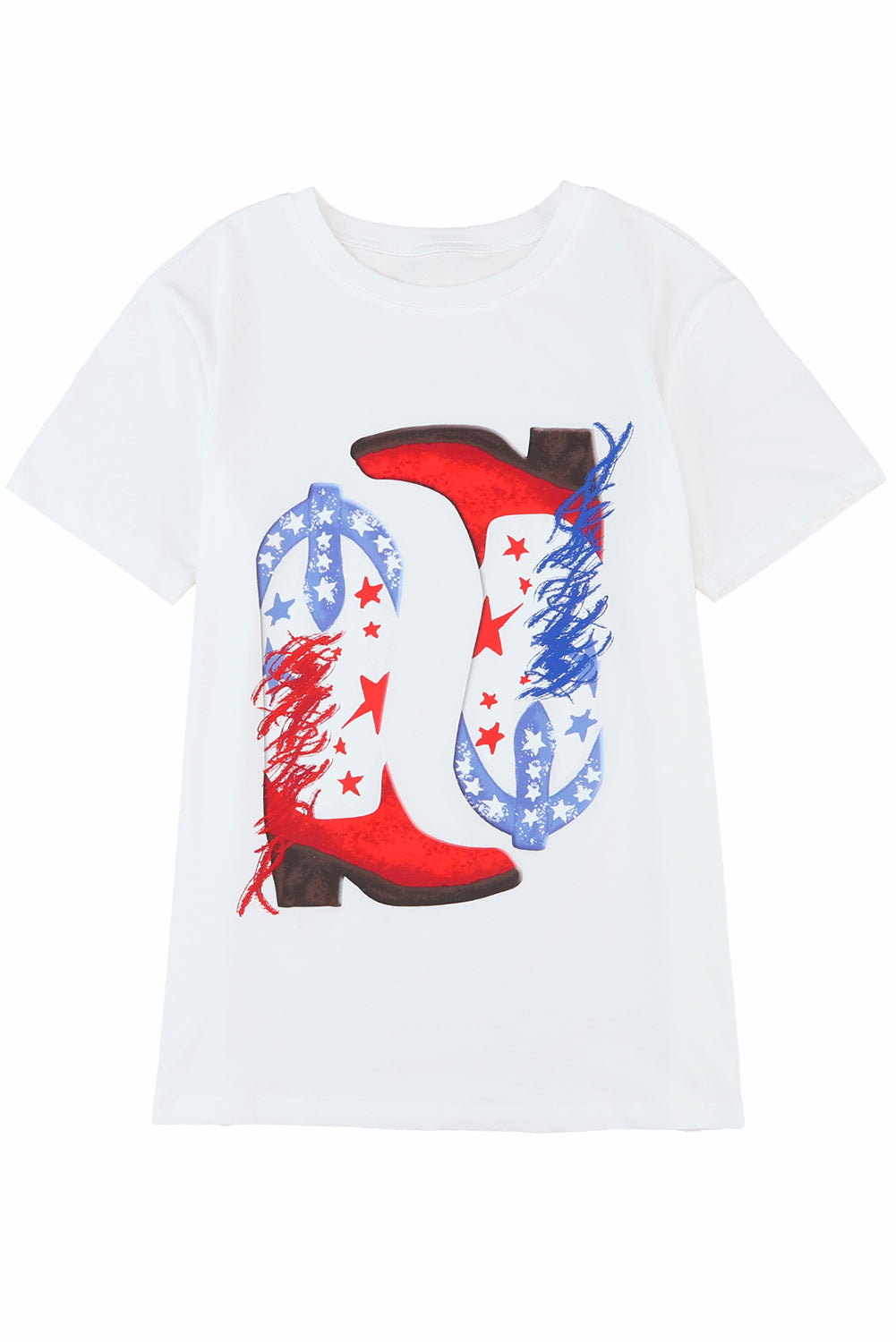 White American Flag Boots Graphic Tee