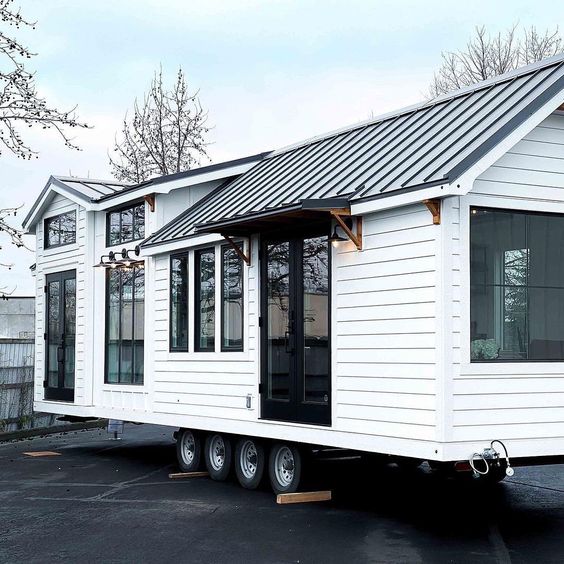 Tiny home traditional custom built tiny home comes in white